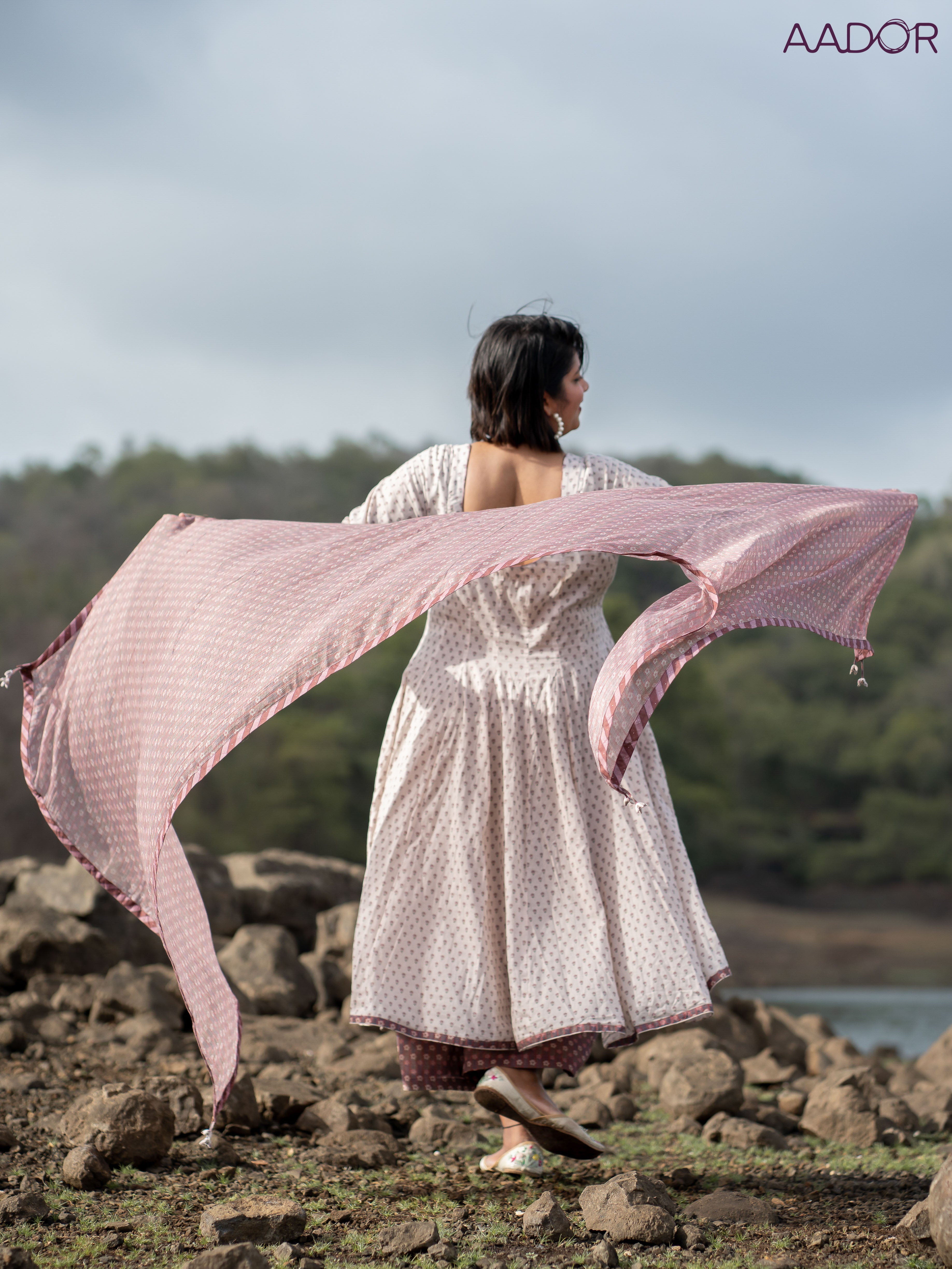 Moonlit Sparrow Dupatta